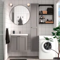 Наборы мебели для ванной комнаты Ikea Enhet/Tvallen/Pilkan МДФ / Серый photo 3