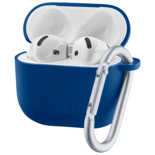 Husă pentru căști Apple AirPods 4 (Bounce Case) Cellularline / Silicon / Blue photo 1