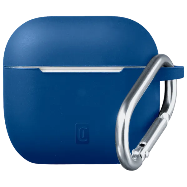 Husă pentru căști Apple AirPods 4 (Bounce Case) Cellularline / Silicon / Blue photo 3
