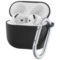 Чехол для наушников Apple AirPods 4 (Bounce Case) Cellularline / Силикон / Черный