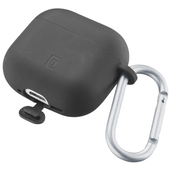 Husă pentru căști Apple AirPods 4 (Bounce Case) Cellularline / Silicon / Black photo 2