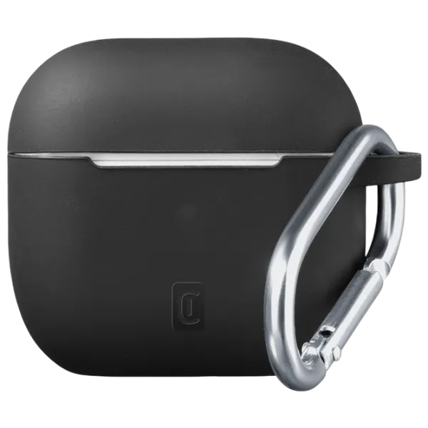 Husă pentru căști Apple AirPods 4 (Bounce Case) Cellularline / Silicon / Black photo 3