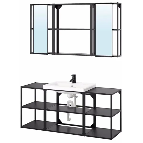 Seturi mobilă de baie Ikea Enhet/Tvallen/Saljen MDF / Antracit photo 1 Seturi mobilă de baie Ikea Enhet/Tvallen/Saljen MDF / Antracit photo 1
