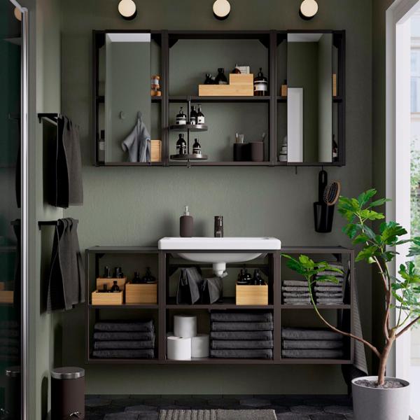Seturi mobilă de baie Ikea Enhet/Tvallen/Saljen MDF / Antracit photo 3 Seturi mobilă de baie Ikea Enhet/Tvallen/Saljen MDF / Antracit photo 3