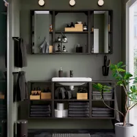 Seturi mobilă de baie Ikea Enhet/Tvallen/Saljen MDF / Antracit photo 3