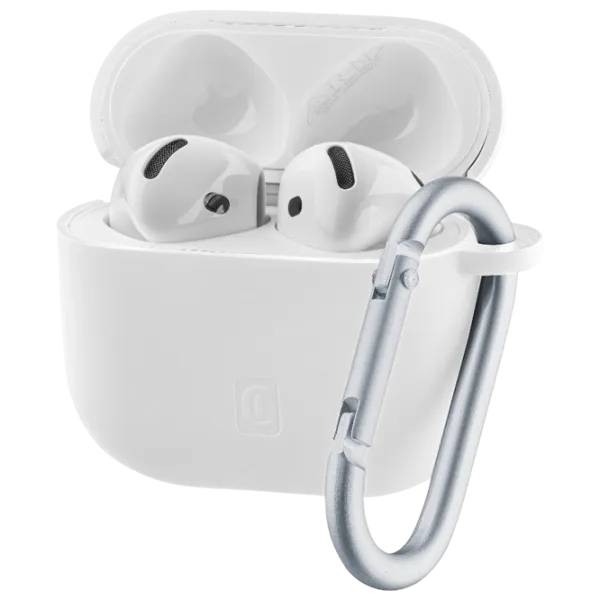 Husă pentru căști Apple AirPods 4 (Bounce Case) Cellularline / Silicon / White photo 1