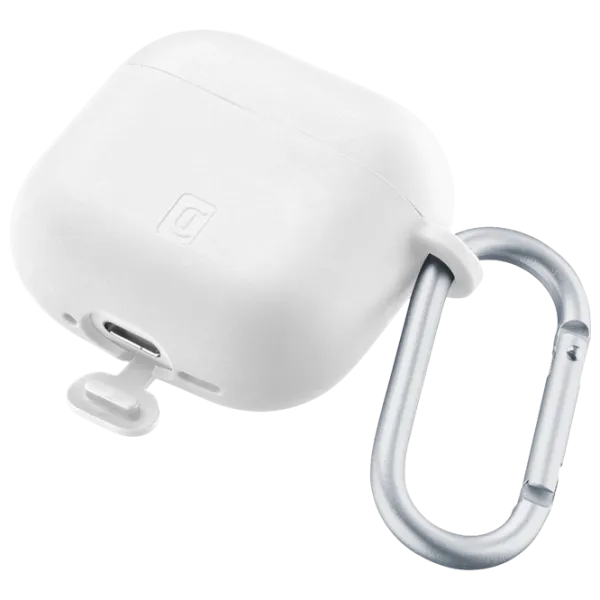Husă pentru căști Apple AirPods 4 (Bounce Case) Cellularline / Silicon / White photo 3