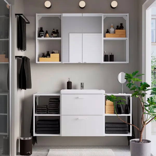 Наборы мебели для ванной комнаты Ikea Enhet/Tvallen/Pilkan МДФ / White photo 2 Наборы мебели для ванной комнаты Ikea Enhet/Tvallen/Pilkan МДФ / White photo 2