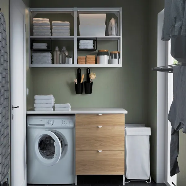 Seturi mobilă de baie Ikea Enhet Oțel / White photo 2
