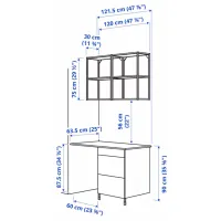 Наборы мебели для ванной комнаты Ikea Enhet Сталь / White photo 5
