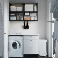 Seturi mobilă de baie Ikea Enhet Oțel / White photo 2