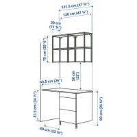 Seturi mobilă de baie Ikea Enhet Oțel / White photo 5