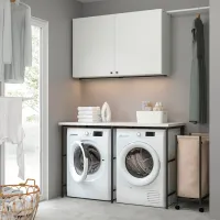 Seturi mobilă de baie Ikea Enhet Oțel / White photo 2