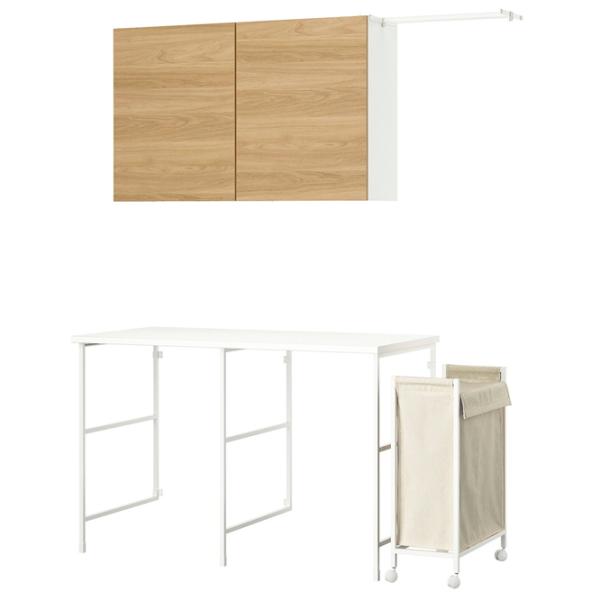 Seturi mobilă de baie Ikea Enhet Oțel / White photo 1 Seturi mobilă de baie Ikea Enhet Oțel / White photo 1