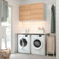 Seturi mobilă de baie Ikea Enhet Oțel / White photo 2