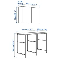Seturi mobilă de baie Ikea Enhet Oțel / White photo 6