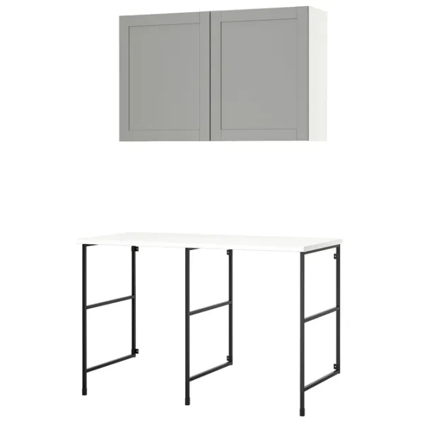 Seturi mobilă de baie Ikea Enhet/Hemtrask Oțel / Gray photo 1 Seturi mobilă de baie Ikea Enhet/Hemtrask Oțel / Gray photo 1
