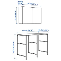 Наборы мебели для ванной комнаты Ikea Enhet/Hemtrask Сталь / Серый photo 5