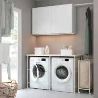 Наборы мебели для ванной комнаты Ikea Enhet Сталь / White photo 3