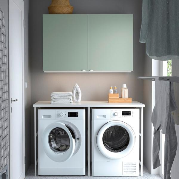 Seturi mobilă de baie Ikea Enhet/Hemtrask Oțel / White photo 3