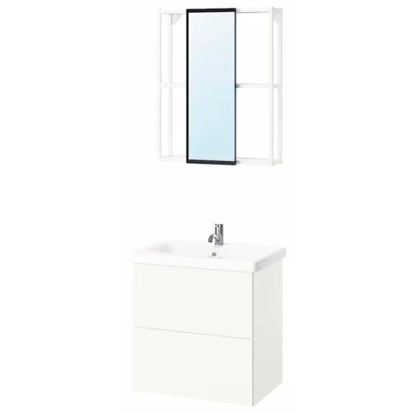 Seturi mobilă de baie Ikea Enhet/Tvallen/Pilkan MDF / White photo 1