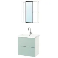 Наборы мебели для ванной комнаты Ikea Enhet/Tvallen/Glypen МДФ / White photo 7