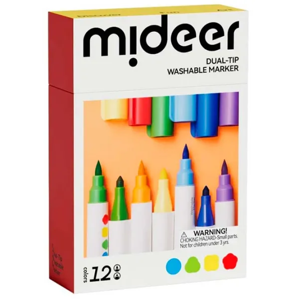 Mаркеры Mideer MD4308 Количество в наборе - 12 шт. photo 1 Mаркеры Mideer MD4308 Количество в наборе - 12 шт. photo 1