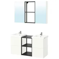Seturi mobilă de baie Ikea Enhet/Tvallen/Pilkan MDF / White