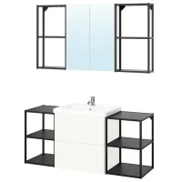 Seturi mobilă de baie Ikea Enhet/Tvallen/Pilkan MDF / Antracit