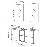 Seturi mobilă de baie Ikea Enhet/Tvallen/Pilkan MDF / White photo 6