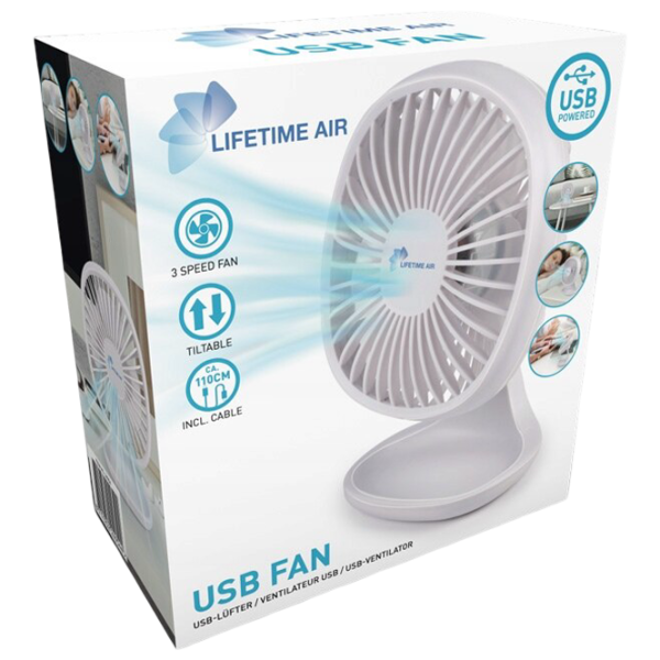 Ventilator Lifetime Air Mini 5 W / Portabil / White photo 6