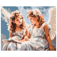 Pictură pe numere BrushMe Îngerii BS53708FC 50 x 40 cm / Orizontală