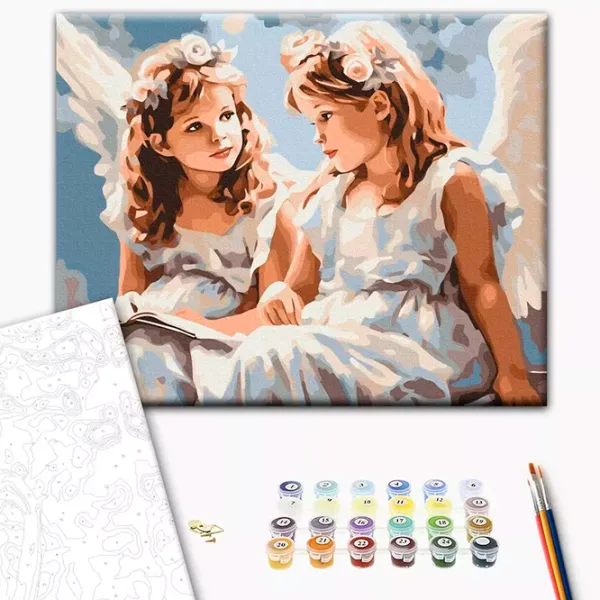 Pictură pe numere BrushMe Îngerii BS53708FC 50 x 40 cm / Orizontală photo 3 Pictură pe numere BrushMe Îngerii BS53708FC 50 x 40 cm / Orizontală photo 3