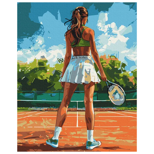 Pictură pe numere BrushMe Jucătoare de tenis BS54111FC 50 x 40 cm / Verticală photo 1 Pictură pe numere BrushMe Jucătoare de tenis BS54111FC 50 x 40 cm / Verticală photo 1