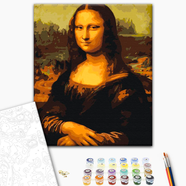 Pictură pe numere BrushMe Mona Lisa BS241FC 50 x 40 cm / Verticală photo 3 Pictură pe numere BrushMe Mona Lisa BS241FC 50 x 40 cm / Verticală photo 3