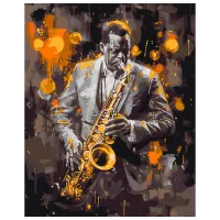 Картина по номерам BrushMe Мир джаза BS54070FC 50 x 40 см / Вертикальная