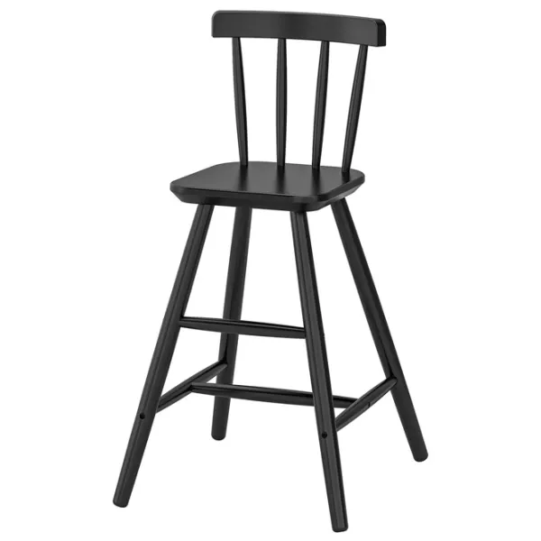 Детский стул Ikea Agam 11 лет / Черный photo 1