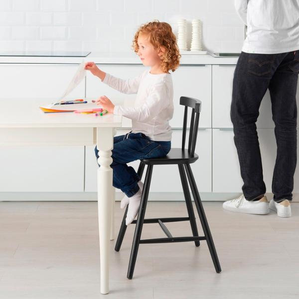 Детский стул Ikea Agam 11 лет / Черный photo 4