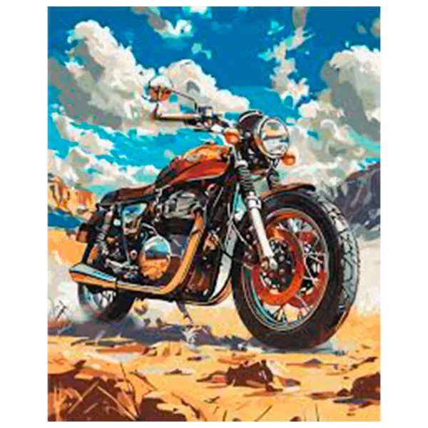Pictură pe numere BrushMe Motocicletă retro BS54132 50 x 40 cm / Verticală photo 1 Pictură pe numere BrushMe Motocicletă retro BS54132 50 x 40 cm / Verticală photo 1