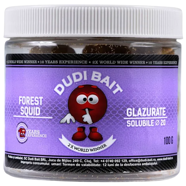 Boilies Dudi Bait Forest Squid Glazurate Fruits / 0.1 kg / 20 mm photo 1