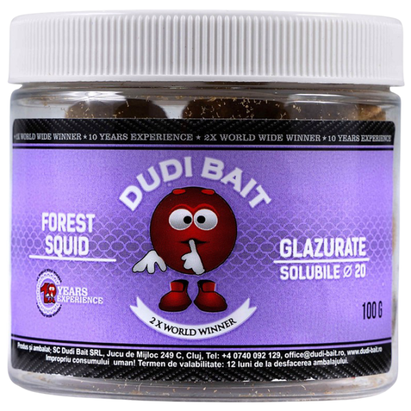 Boilies Dudi Bait Forest Squid Glazurate Fruits / 0.1 kg / 20 mm photo 1