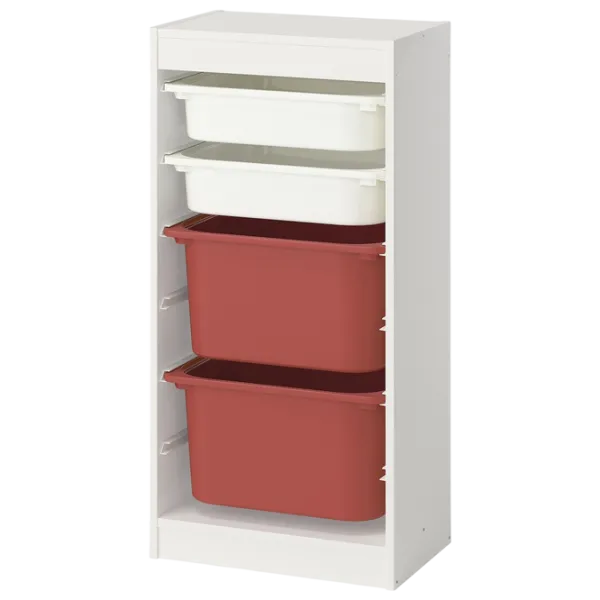 Стеллаж с контейнерами Ikea Trofast 4 94 x 46 x 30см cm / ЛДСП / White photo 1