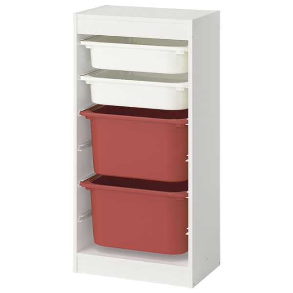 Стеллаж с контейнерами Ikea Trofast 4 94 x 46 x 30см cm / ЛДСП / White photo 1