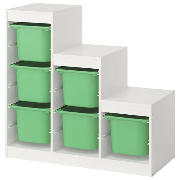 Стеллаж с контейнерами Ikea Trofast 6 94 x 99 x 44см cm / ЛДСП / White photo 1