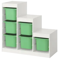 Стеллаж с контейнерами Ikea Trofast 6 94 x 99 x 44см cm / ЛДСП / White