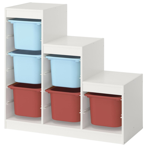 Стеллаж с контейнерами Ikea Trofast 6 94 x 99 x 44см cm / ЛДСП / White photo 1