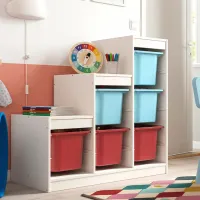 Etajeră cu containere Ikea Trofast 6 94 x 99 x 44 cm / PAL / White photo 6