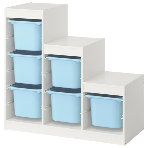 Стеллаж с контейнерами Ikea Trofast 6 94 x 99 x 44см cm / ЛДСП / White photo 1