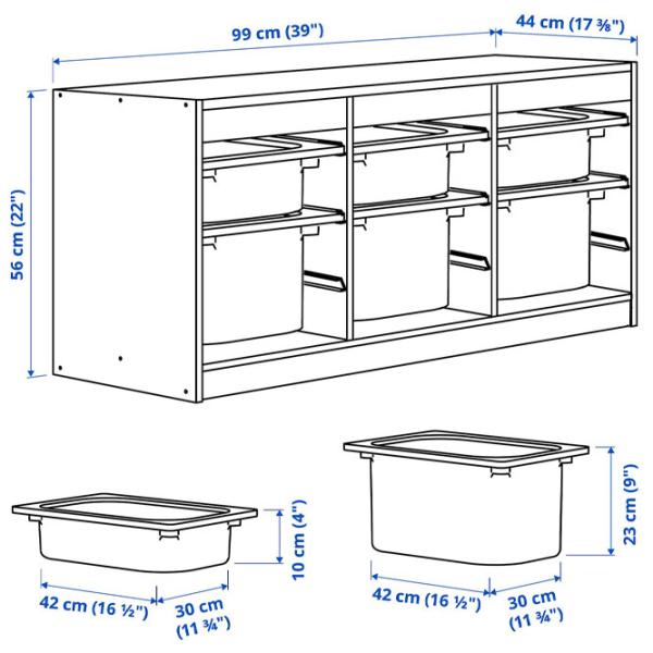 Etajeră Ikea Trofast 6 56 x 99 x 44 cm / PAL / White photo 2