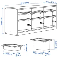 Etajeră Ikea Trofast 6 56 x 99 x 44 cm / PAL / White photo 2